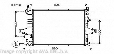 AVA QUALITY COOLING vo2116 -  Радиатор, охлаждение двигателя